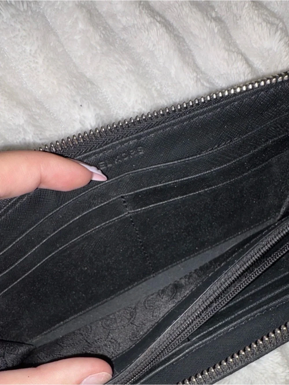 Michael Kors Black Textured Saffiano Continental Wallet